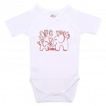 Body maneca scurta - Elefanti - Kara Baby