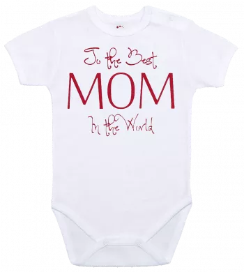 Body maneca scurta - The best mom in the world - Kara Baby