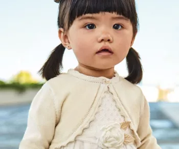 Bolero  tricot cu bumbac sustenabil- Bej - Mayoral 