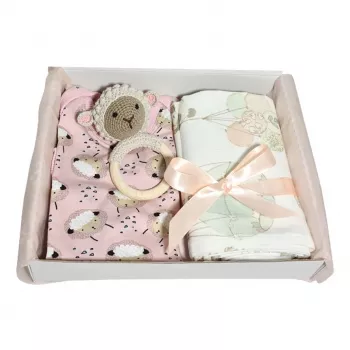 Cadou bebelus fetita - Oita bej/body roz - Bestfam