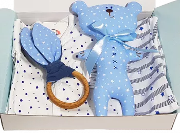 Cadou bebelus baiat - Ursulet cu stelute - Bestfam   