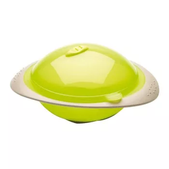 Castron cu capac pentru microunde  - Green - Thermobaby