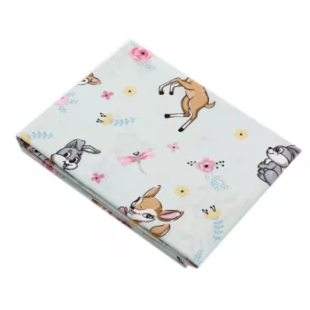 Cearceaf cu elastic - Caprioare - Baltic Bebe