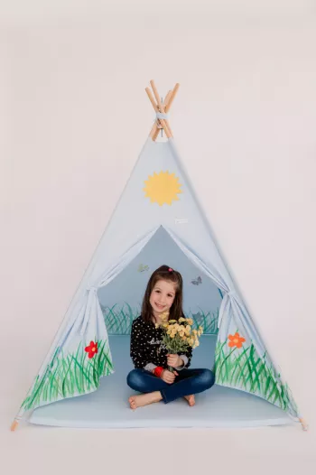 Cort de joaca pictat manual - Primavara - Maradalia Kids