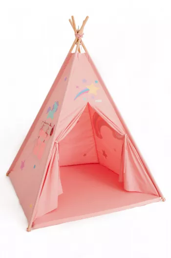 Cort de joaca pictat manual - Unicorn - Roz - Maradalia Kids