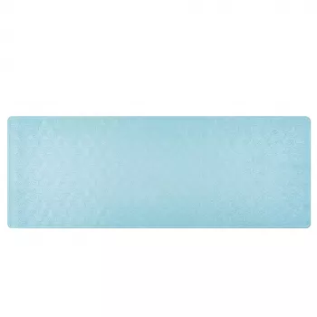 Covoras de baie antialunecare cu ventuze, din cauciuc natural, antibacterian, dreptunghiular, 97 x 36 cm, albastru, MyHappyBath Mat XL, Reer 76033