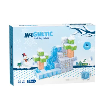 Cuburi magnetice - Iarna 52 piese (2.5 cm)