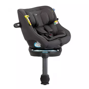 Graco - Scaun auto Turn2Me 360° DLX Iron, 40-105 cm, certificata R129 si testat ADAC