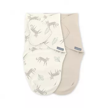 Ingenuity - Set 2 sisteme de infasare Swaddle Me 0-3 luni, colectia Monogram, Born Free