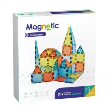 Joc de constructie magnetic - 43 piese (5.5 cm)