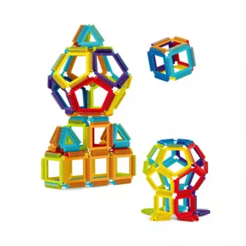 Joc de constructie STEAM - Forme magice (40 piese)