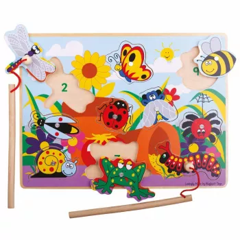 Joc de pescuit magnetic -  Prietenii din gradina - BigJigs