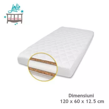 Saltea Superlux Cocos - Burete pentru patut - 120 × 60 cm - Jolie