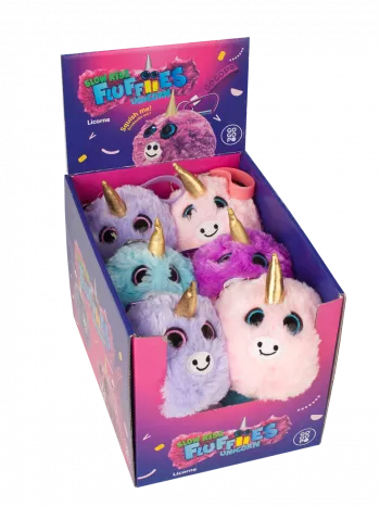 Jucarie Squishy pufoasa din plus - Unicorn Neon
