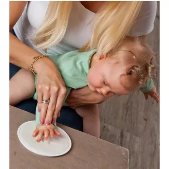 Kit dublu mulaj organic pentru amprenta mana si picior bebelusi - Grunspecht