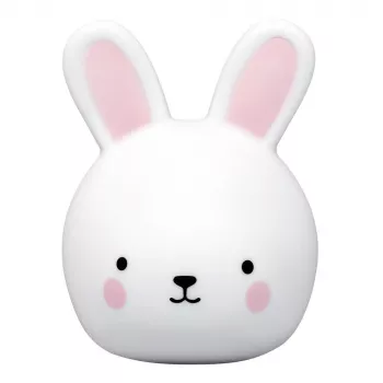 Lampa de veghe si veioza cu touch, 2in1, prindere perete, cu led, lumina reglabila si oprire cronometrata, forma iepuras, Lumilu Touch Light Bunny, Reer 52200