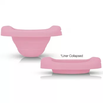Liner reutilizabil de silicon pentru olita portabila 2 in 1 Potette Plus Roz