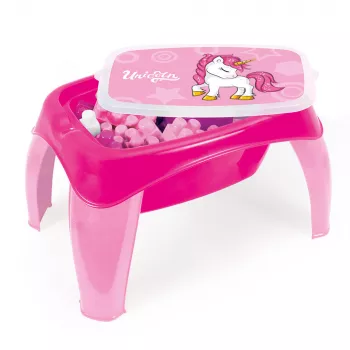 Masuta de activitati cu 30 cuburi de construit - Unicorn