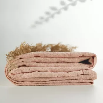 ONINO - Muselina multifunctionala din bumbac 100% organic, HUG.me, Sandy Rose, x1 bucata, 120 x 120 cm, certificata GOTS