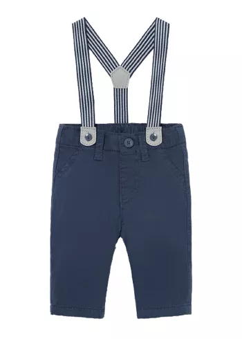 Pantaloni lungi cu bretele - bleumarin - Mayoral  