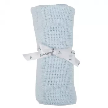 Paturica celulara din bambus - Comfi-Love - Baby Blue - CuddleCo.