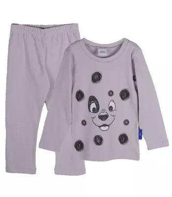 Pijama cu maneca lunga impimeu Dalmatian stilizat 2 ani