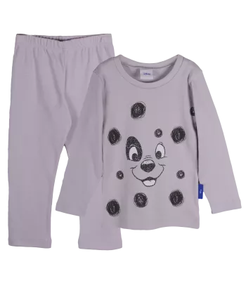 Pijama cu maneca lunga impimeu Dalmatian stilizat 6 ani