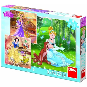 Puzzle 3 in 1 - Printese jucause (55 piese) - Dino Toys