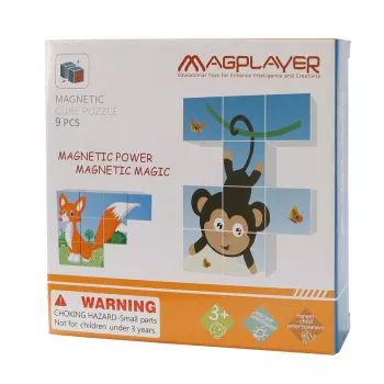 Puzzle cubic magnetic - Animalute vesele