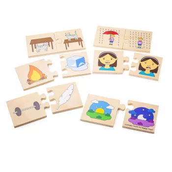 Puzzle din lemn - Notiuni opuse