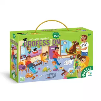 Puzzle meserii - Medic veterinar (150 piese)