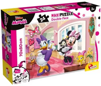 Puzzle de colorat maxi - Minnie in vizita (24 piese)