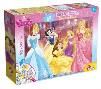 Puzzle de colorat maxi - Printese jucause (60 piese)