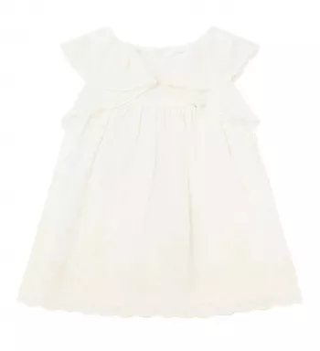 Rochie broderie bambula - ocru - Mayoral         