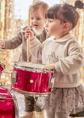 Rochie combinata cu tul - gri - Mayoral