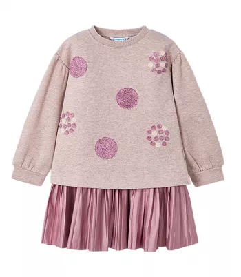 Rochie cu bluza - roz - Mayoral  