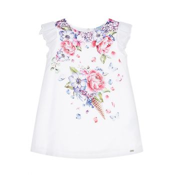 Rochie desene - Flori si fluturi - Mayoral