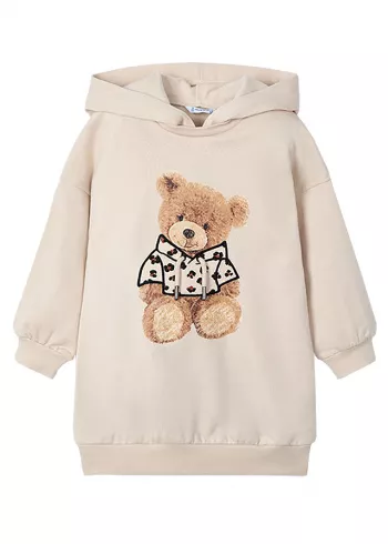 Rochie hanorac cu gluga - crem - Mayoral  