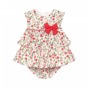 Rochie imprimeu - maci + chilotei - Mayoral 