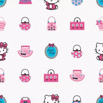 Rola tapet 10 X 0,52m - Hello Kitty Fashion TA73499 - Decofun