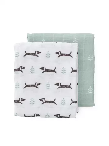 Set 2 museline 70x60 cm, model Dachsy