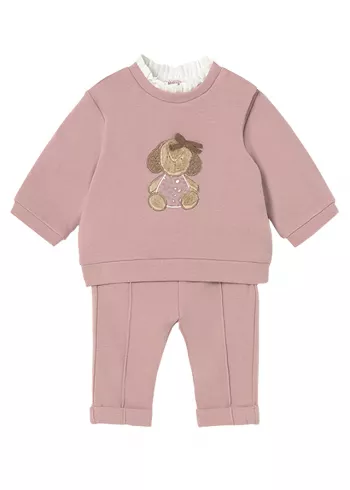 Set 2 piese - Bluza + pantaloni - roz - Mayoral 