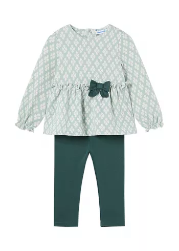 Set 2 piese - Bluza cu volane + Pantaloni - Mayoral   12 luni