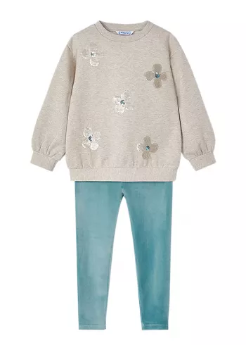 Set 2 piese - Colanti + Bluza cu paiete - Mayoral  