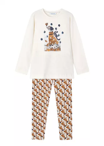 Set 2 piese - Colanti imprimati  Dalmatieni + Bluza - Mayoral