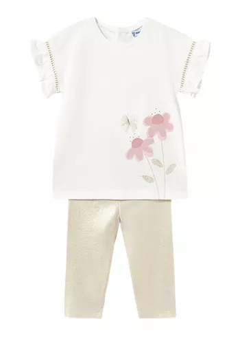 Set 2 piese - Tricou + Colanti - aplicatie tul - Mayoral  