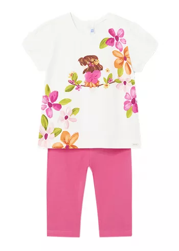 Set 2 piese Girl Better Cotton, bluza+pantaloni - Mayoral  