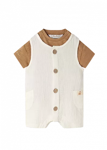 Set 2 piese - Salopeta fara maneci + tricou - Mayoral 