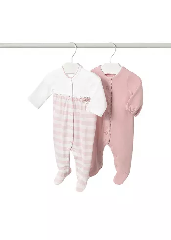 Set 2 salopete (pijamale) - roz - Mayoral