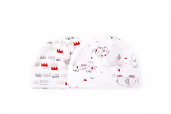 Set 2 caciulite nou-nascut Elephant Roi / Crowns